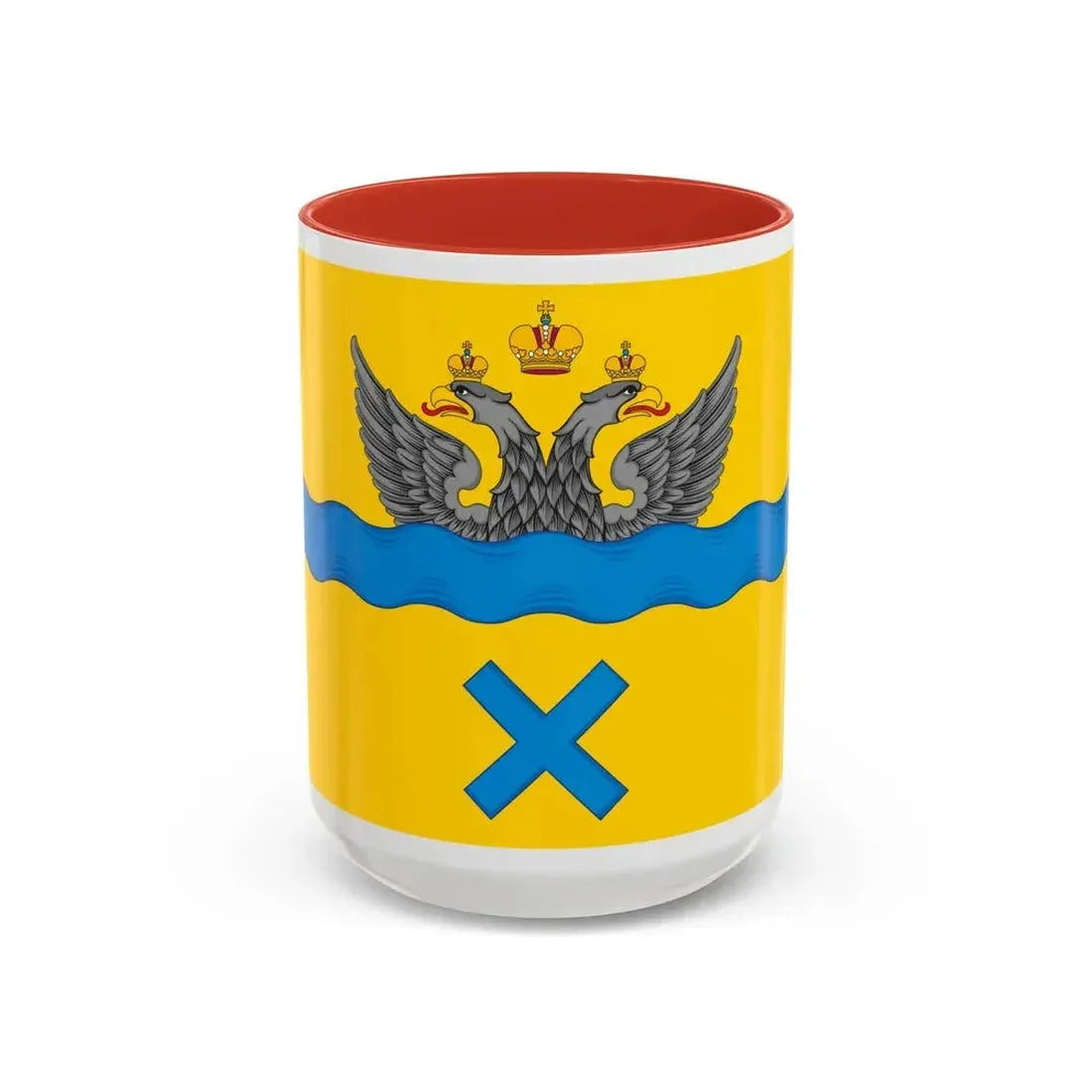 Flag of Orenburg Russia - Accent Coffee Mug 15oz Red - Go Mug Yourself