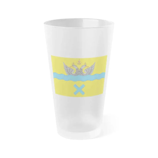 Flag of Orenburg Russia - Frosted Pint Glass 16oz 16oz Frosted - Go Mug Yourself