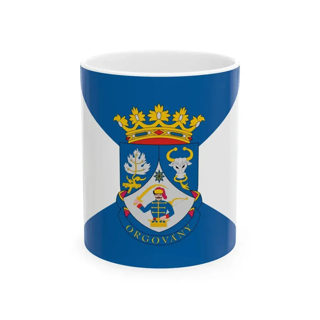 Flag of Orgovany ceremonial (Hungary) White Coffee Mug 11oz - Go Mug Yourself