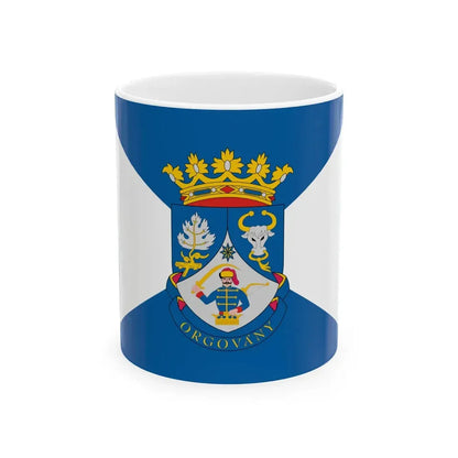 Flag of Orgovany ceremonial (Hungary) White Coffee Mug 11oz - Go Mug Yourself