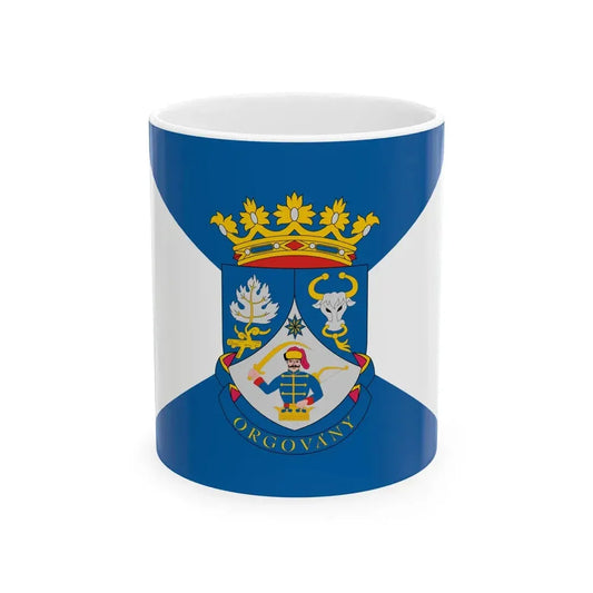 Flag of Orgovany ceremonial (Hungary) White Coffee Mug 11oz - Go Mug Yourself