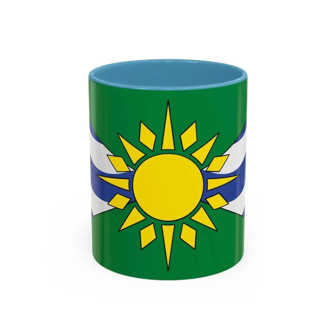 Flag of Orillia Ontario Canada - Accent Coffee Mug 11oz Light Blue - Go Mug Yourself