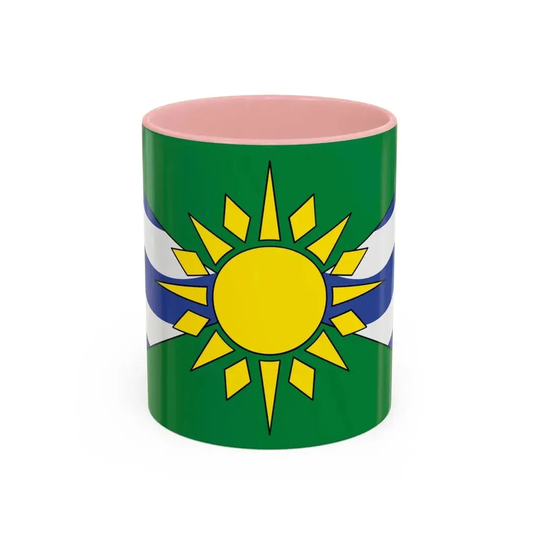 Flag of Orillia Ontario Canada - Accent Coffee Mug 11oz Pink - Go Mug Yourself