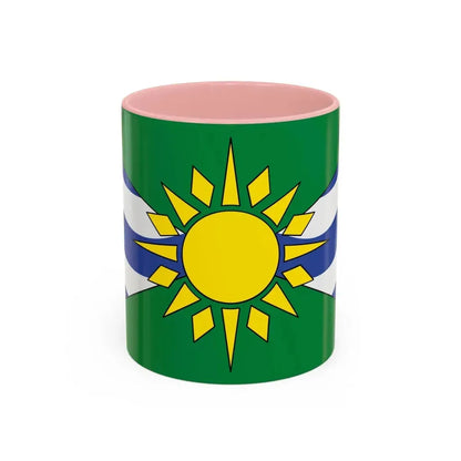 Flag of Orillia Ontario Canada - Accent Coffee Mug 11oz Pink - Go Mug Yourself