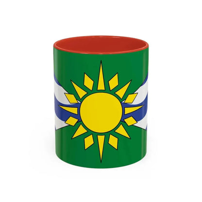 Flag of Orillia Ontario Canada - Accent Coffee Mug 11oz Red - Go Mug Yourself