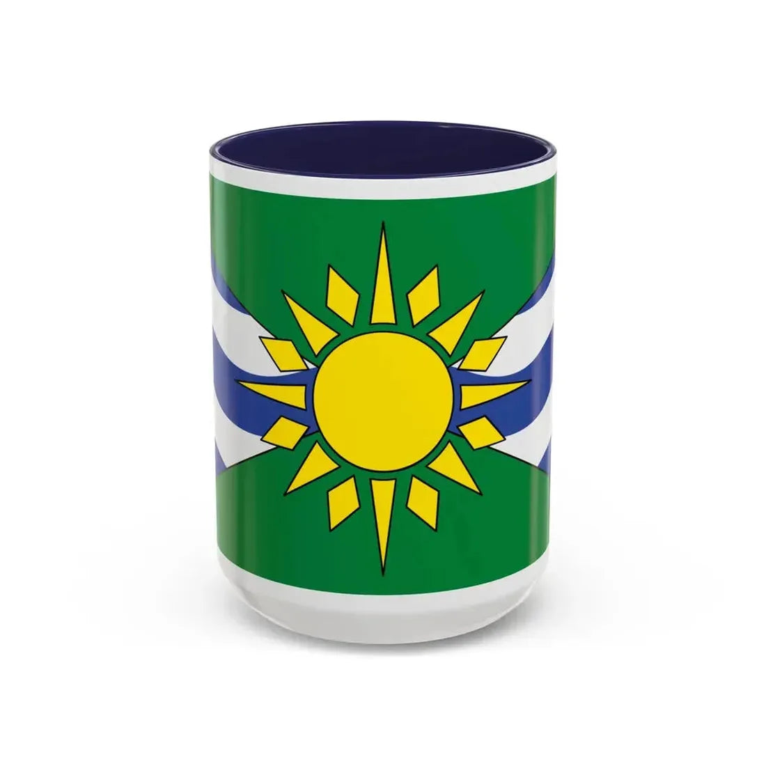 Flag of Orillia Ontario Canada - Accent Coffee Mug 15oz Navy - Go Mug Yourself