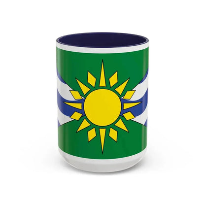 Flag of Orillia Ontario Canada - Accent Coffee Mug 15oz Navy - Go Mug Yourself