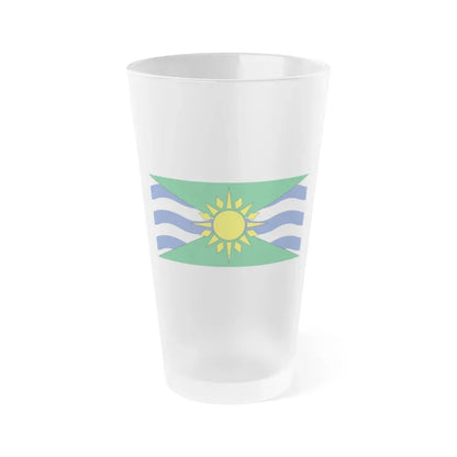 Flag of Orillia Ontario Canada - Frosted Pint Glass 16oz 16oz Frosted - Go Mug Yourself