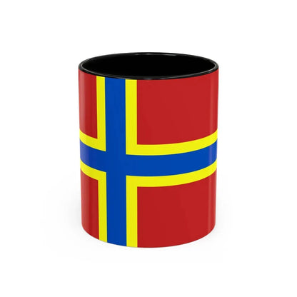 Flag of Orkney UK - Accent Coffee Mug 11oz Black - Go Mug Yourself
