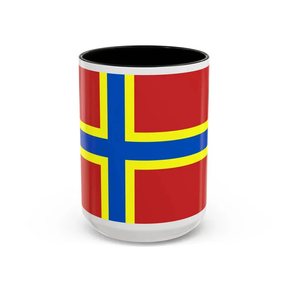 Flag of Orkney UK - Accent Coffee Mug 15oz Black - Go Mug Yourself