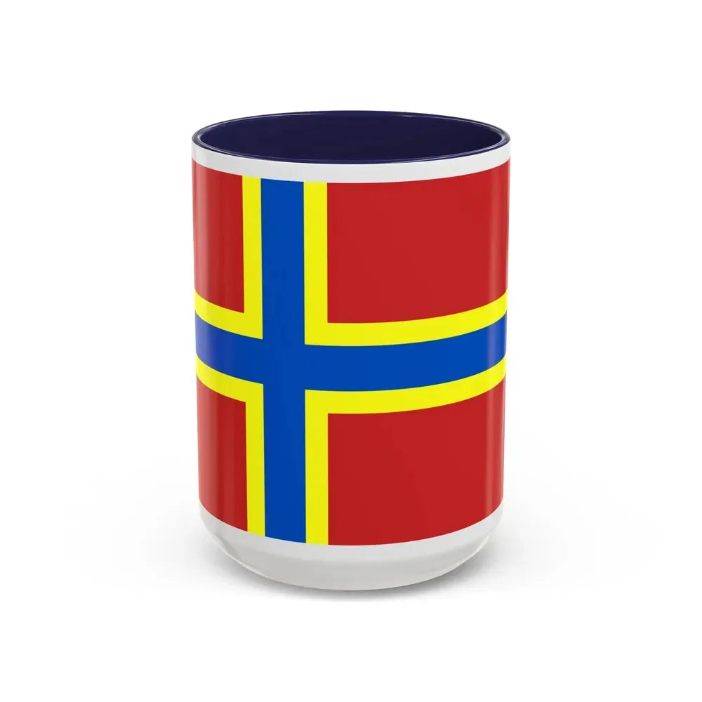 Flag of Orkney UK - Accent Coffee Mug 15oz Navy - Go Mug Yourself
