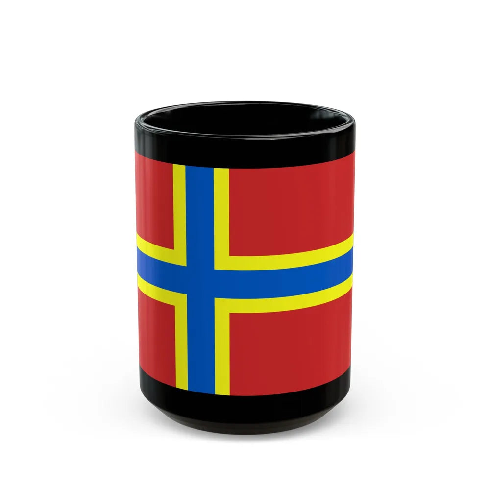 Flag of Orkney UK - Black Coffee Mug-15oz-Go Mug Yourself