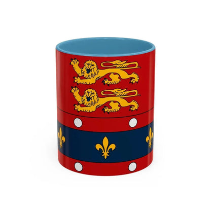 Flag of Orne France 2 - Accent Coffee Mug 11oz Light Blue - Go Mug Yourself