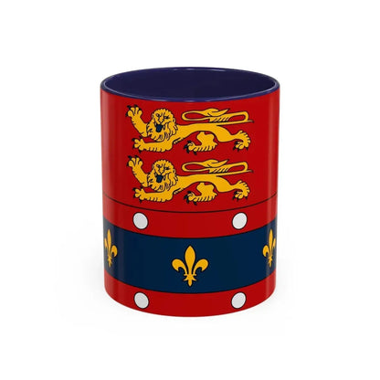 Flag of Orne France 2 - Accent Coffee Mug 11oz Navy - Go Mug Yourself