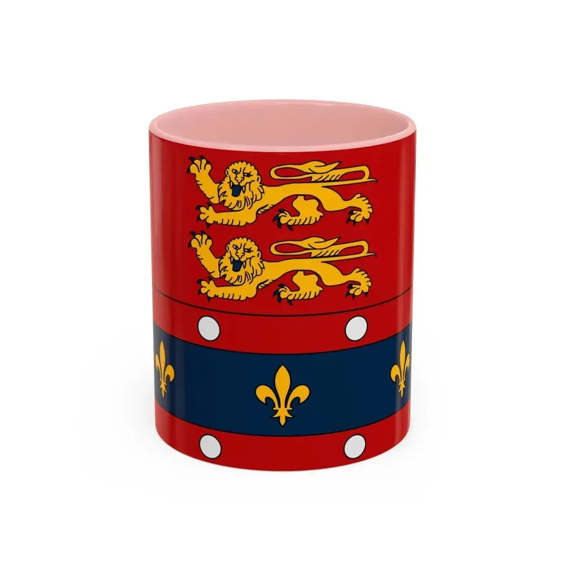 Flag of Orne France 2 - Accent Coffee Mug 11oz Pink - Go Mug Yourself