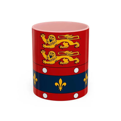 Flag of Orne France 2 - Accent Coffee Mug 11oz Pink - Go Mug Yourself