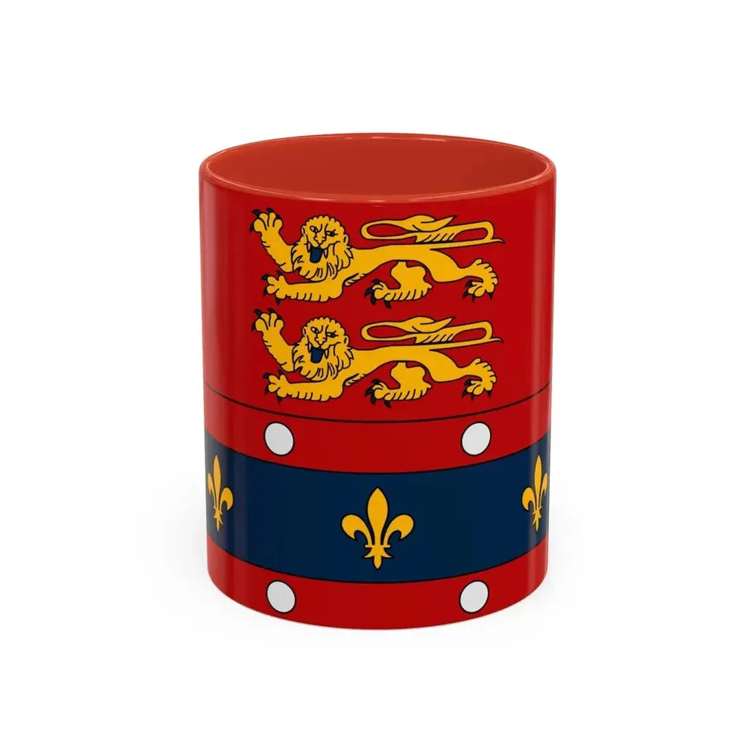 Flag of Orne France 2 - Accent Coffee Mug 11oz Red - Go Mug Yourself