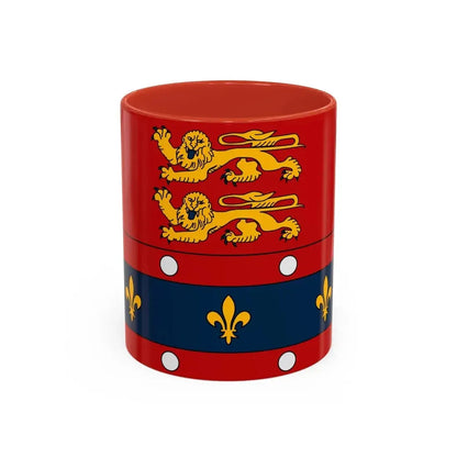 Flag of Orne France 2 - Accent Coffee Mug 11oz Red - Go Mug Yourself