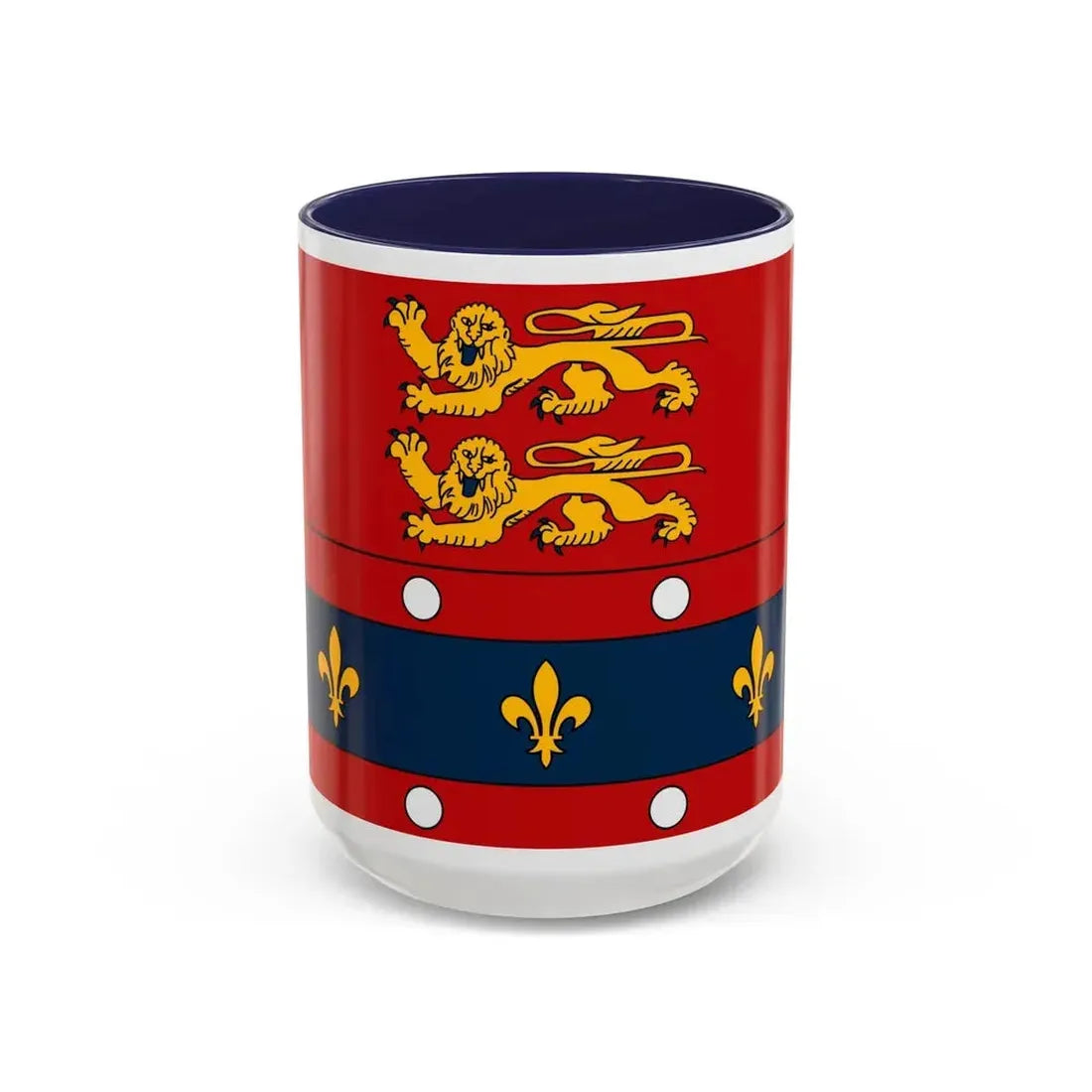 Flag of Orne France 2 - Accent Coffee Mug 15oz Navy - Go Mug Yourself