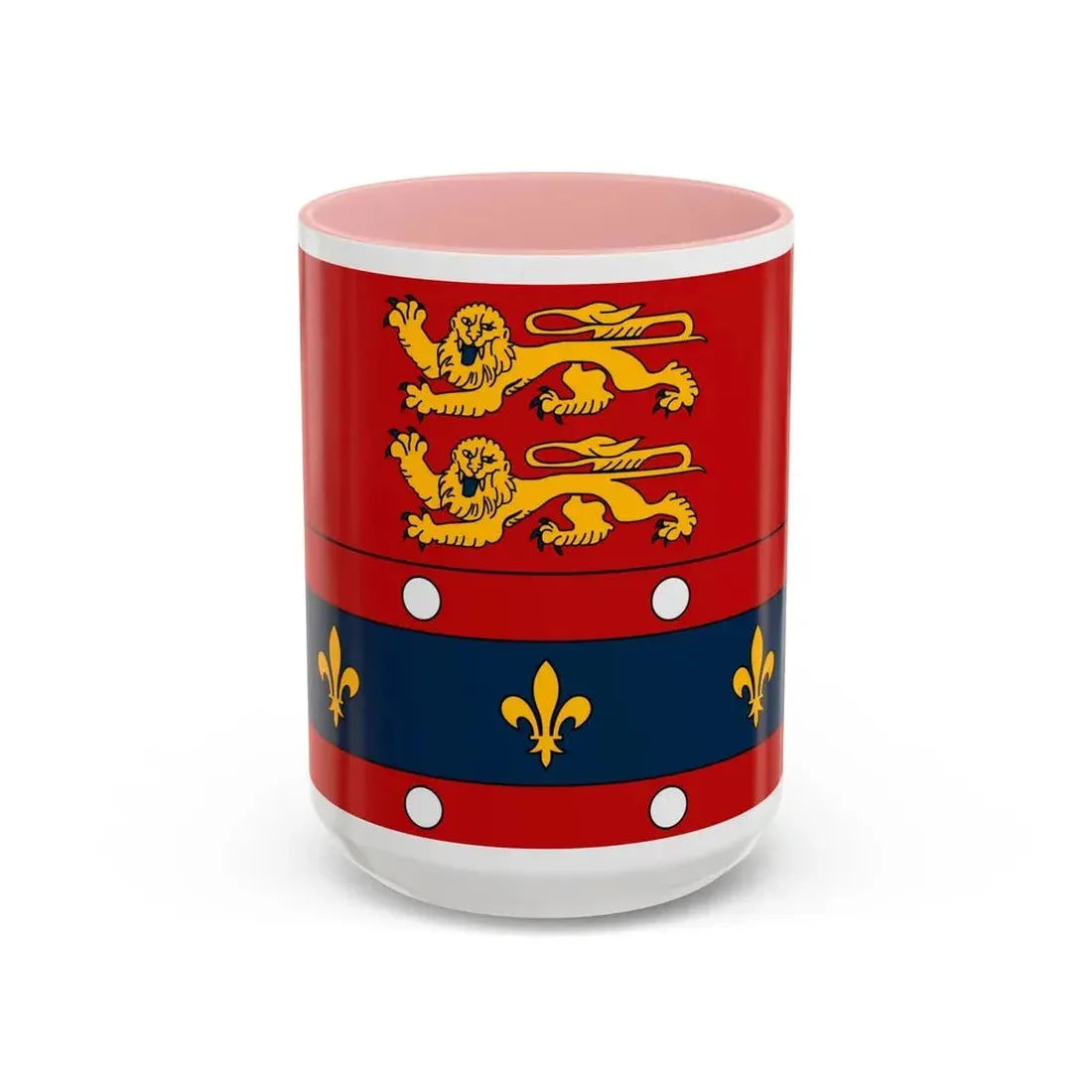 Flag of Orne France 2 - Accent Coffee Mug 15oz Pink - Go Mug Yourself