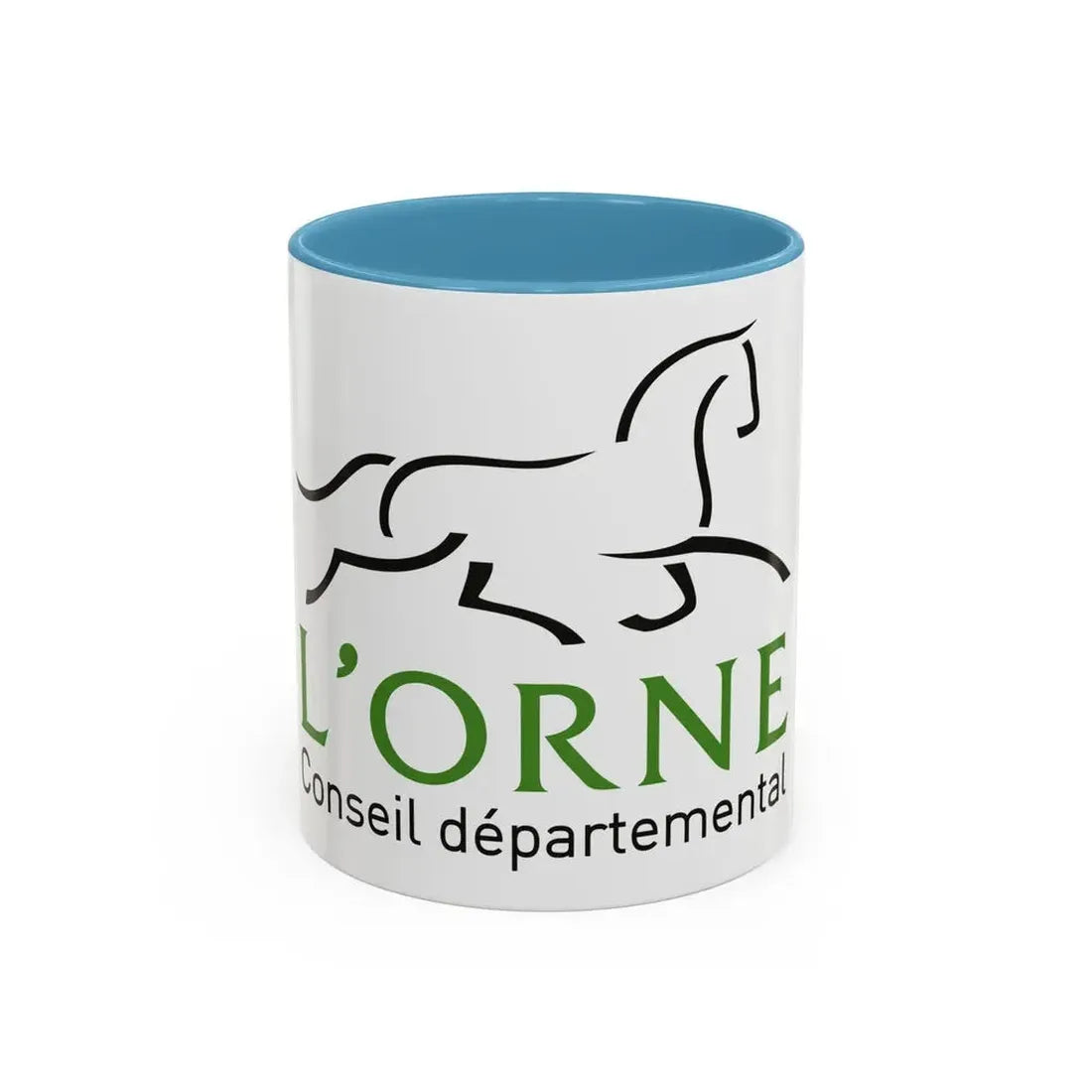Flag of Orne France - Accent Coffee Mug 11oz Light Blue - Go Mug Yourself