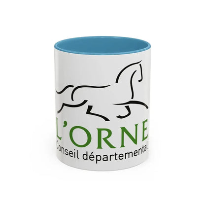 Flag of Orne France - Accent Coffee Mug 11oz Light Blue - Go Mug Yourself
