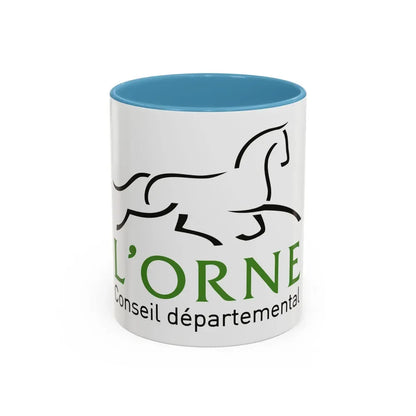 Flag of Orne France - Accent Coffee Mug 11oz Light Blue - Go Mug Yourself