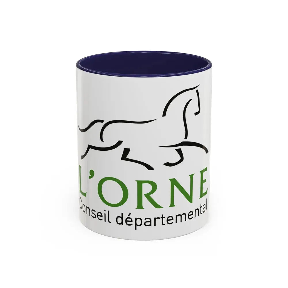 Flag of Orne France - Accent Coffee Mug 11oz Navy - Go Mug Yourself