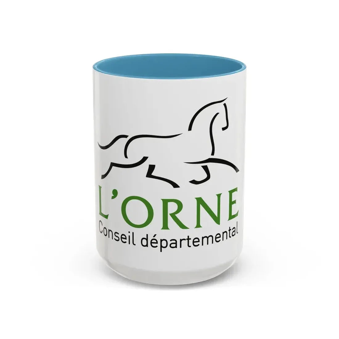 Flag of Orne France - Accent Coffee Mug 15oz Light Blue - Go Mug Yourself
