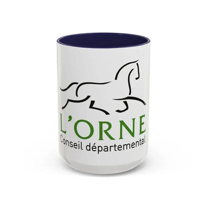 Flag of Orne France - Accent Coffee Mug 15oz Navy - Go Mug Yourself