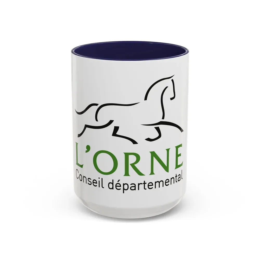 Flag of Orne France - Accent Coffee Mug 15oz Navy - Go Mug Yourself