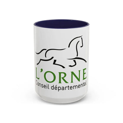 Flag of Orne France - Accent Coffee Mug 15oz Navy - Go Mug Yourself
