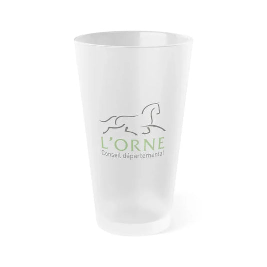 Flag of Orne France - Frosted Pint Glass 16oz 16oz Frosted - Go Mug Yourself