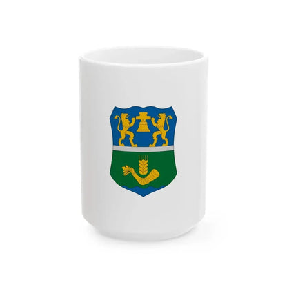 Flag of Oroshaza (Hungary) White Coffee Mug 15oz - Go Mug Yourself