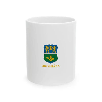 Flag of Oroshaza vertical variant (Hungary) White Coffee Mug 11oz - Go Mug Yourself