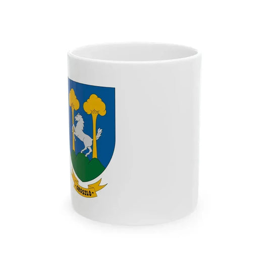 Flag of Oroszlo (Hungary) White Coffee Mug 11oz - Go Mug Yourself