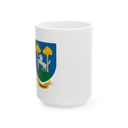 Flag of Oroszlo (Hungary) White Coffee Mug 15oz - Go Mug Yourself