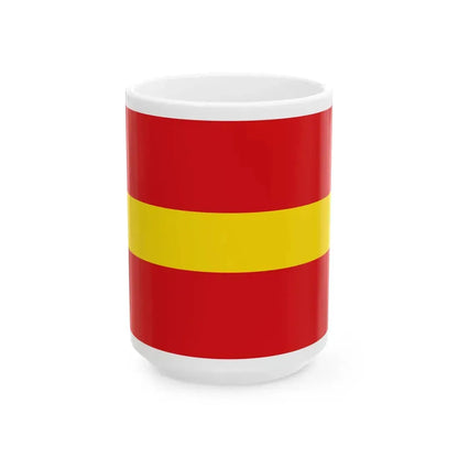 Flag of Orp-Jauche (Belgium) White Coffee Mug 15oz - Go Mug Yourself