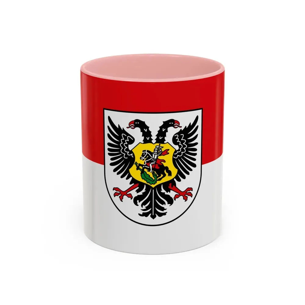 Flag of Ortenaukreis Germany - Accent Coffee Mug 11oz Pink - Go Mug Yourself