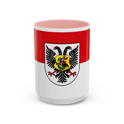 Flag of Ortenaukreis Germany - Accent Coffee Mug 15oz Pink - Go Mug Yourself