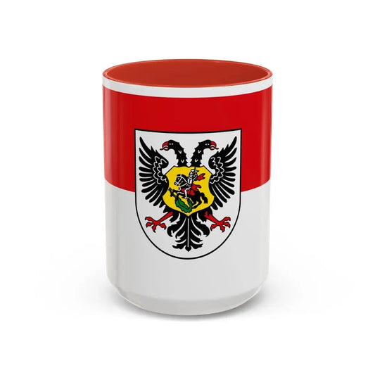 Flag of Ortenaukreis Germany - Accent Coffee Mug 15oz Red - Go Mug Yourself