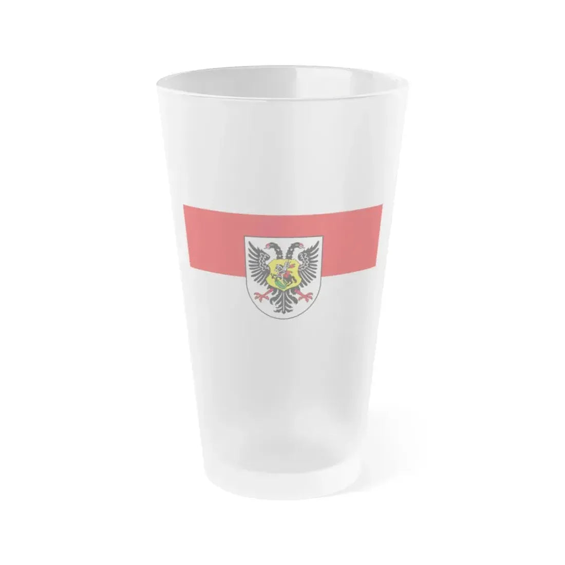 Flag of Ortenaukreis Germany - Frosted Pint Glass 16oz 16oz Frosted - Go Mug Yourself