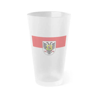 Flag of Ortenaukreis Germany - Frosted Pint Glass 16oz 16oz Frosted - Go Mug Yourself
