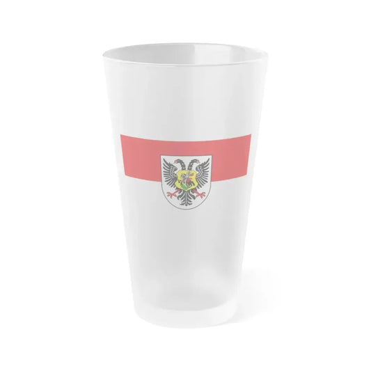 Flag of Ortenaukreis Germany - Frosted Pint Glass 16oz 16oz Frosted - Go Mug Yourself