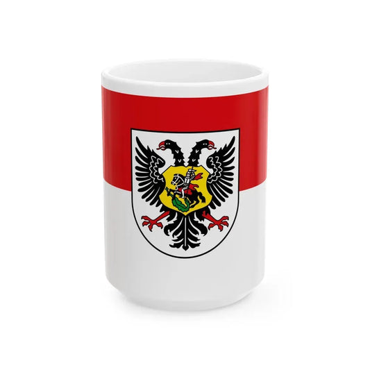Flag of Ortenaukreis Germany - White Coffee Mug 15oz - Go Mug Yourself
