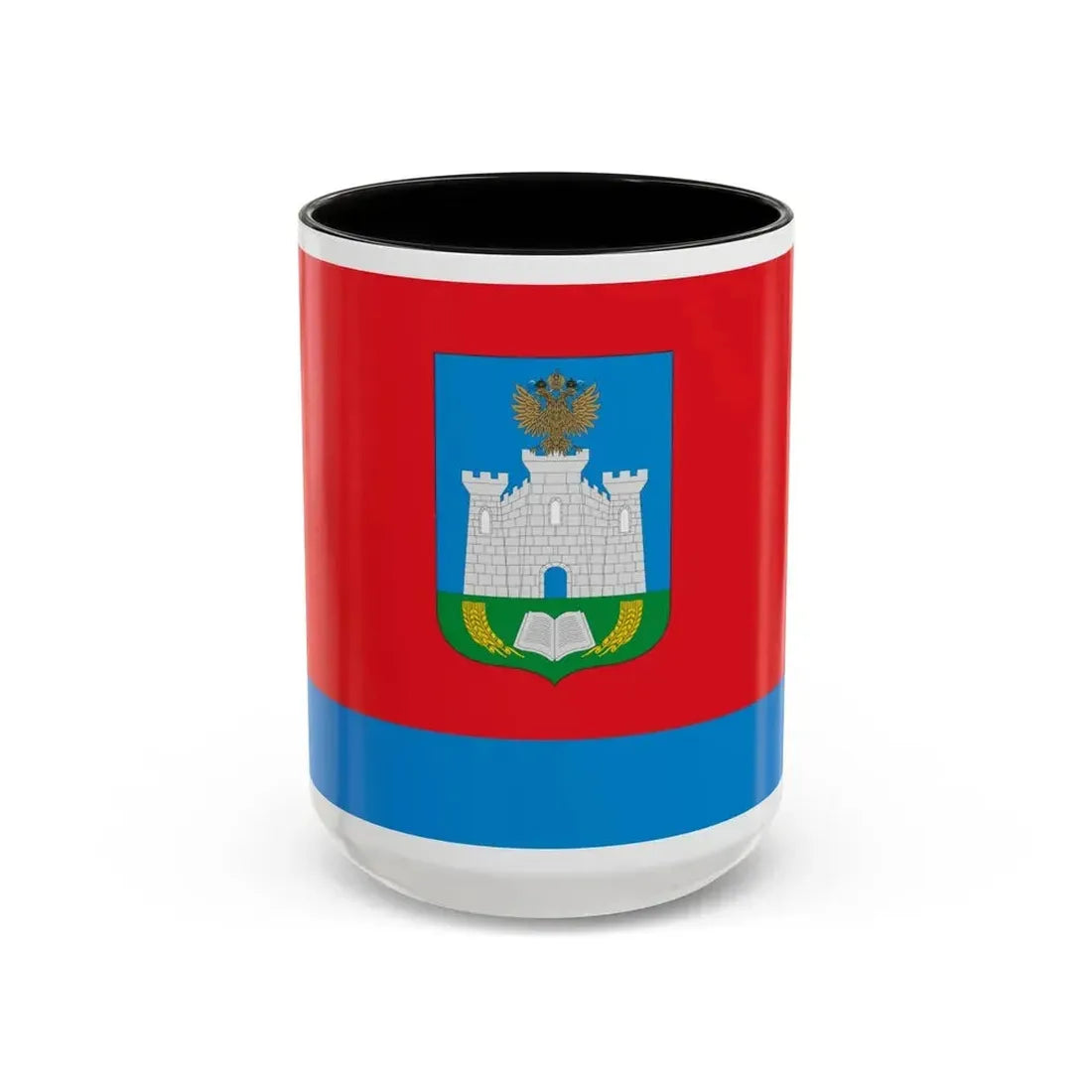 Flag of Oryol Oblast Russia - Accent Coffee Mug 15oz Black - Go Mug Yourself