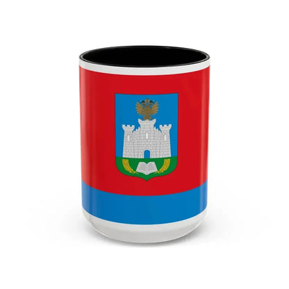 Flag of Oryol Oblast Russia - Accent Coffee Mug 15oz Black - Go Mug Yourself