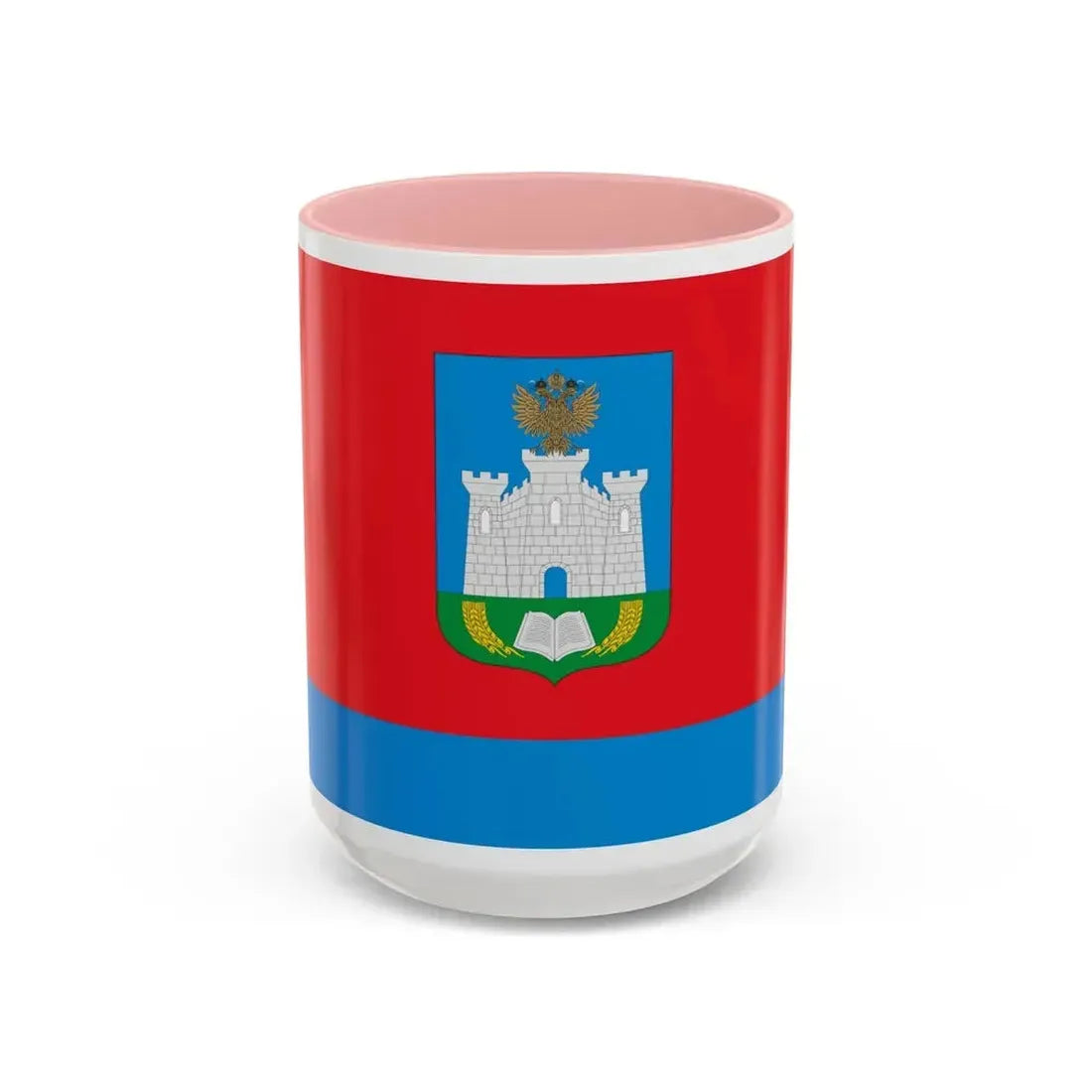Flag of Oryol Oblast Russia - Accent Coffee Mug 15oz Pink - Go Mug Yourself