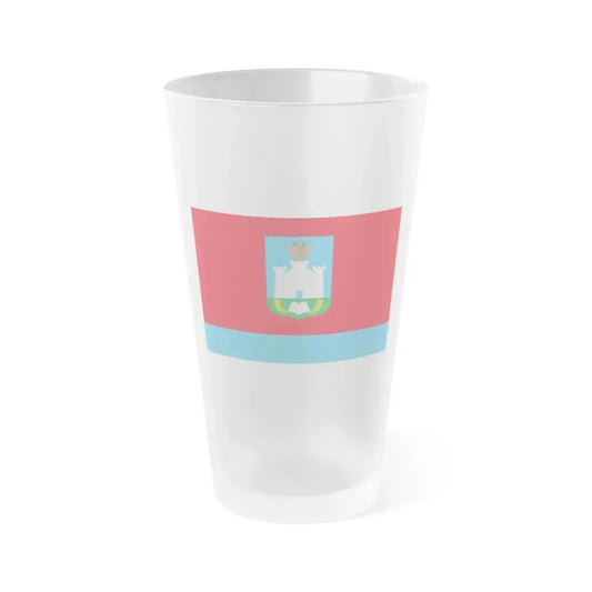 Flag of Oryol Oblast Russia - Frosted Pint Glass 16oz 16oz Frosted - Go Mug Yourself