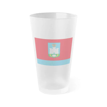 Flag of Oryol Oblast Russia - Frosted Pint Glass 16oz 16oz Frosted - Go Mug Yourself